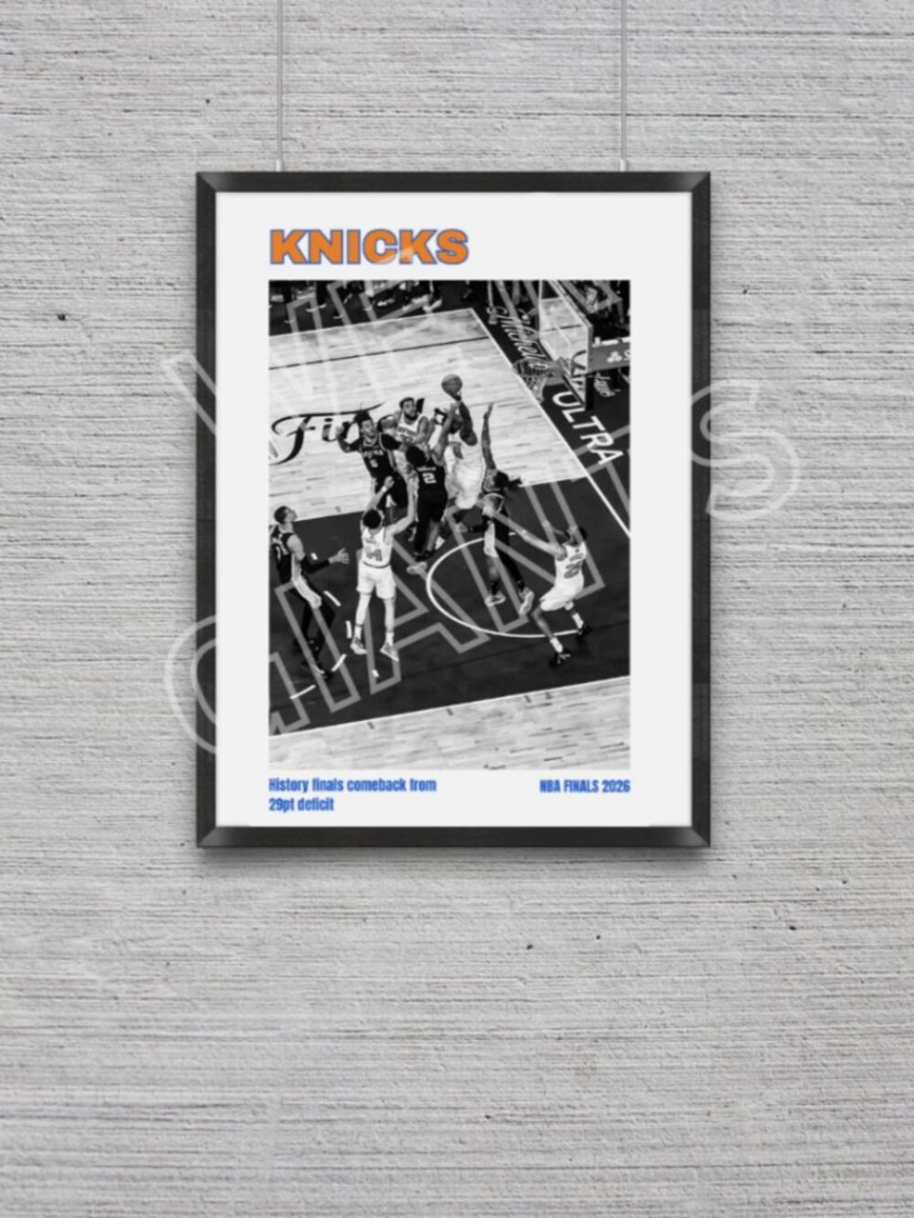 KNICKS Historical Comeback Game 4 Art Print 11x17